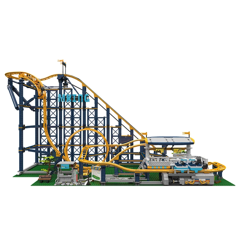 Moukd King 11012 roller coaster kocke za sestavljanje, Motorizirani deli, 3024-delni