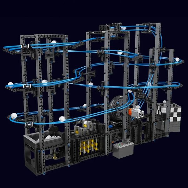Mould King 26002 Marble run kocke za sestavljanje, Motorizirani deli, 2438-delni - slika 6