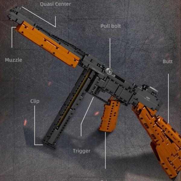 Mould King 14022 Thompson brzostrelka, kocke za sestavljanje, velik model,1208-delni - slika 1