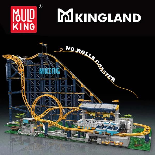 Moukd King 11012 roller coaster kocke za sestavljanje, Motorizirani deli, 3024-delni - slika 2