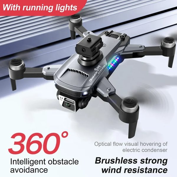 Dron S99 Max V2 s kamerami in sistemom za prepoznavo ovir, Brezkrtačni motorji, LED efekti - slika 5
