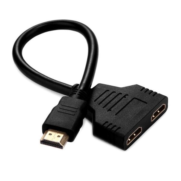 2v1 30cm HDMI razdelilec VideoStar, Črn