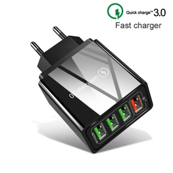 2v1 komplet za polnjenje - adapter za polnjenje 30W + USB-C kabel 3A - Črn - slika 1