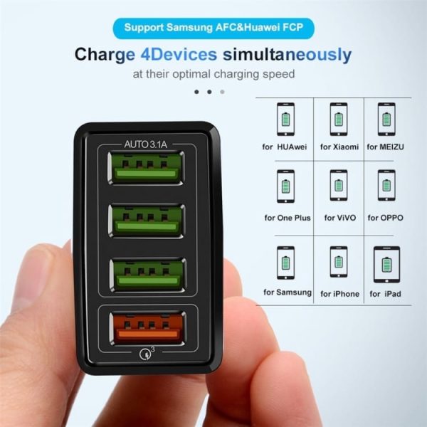2v1 komplet za polnjenje - adapter za polnjenje 30W + USB-C kabel 3A - Črn - slika 6