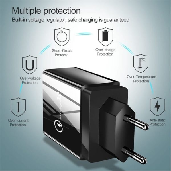 2v1 komplet za polnjenje - adapter za polnjenje 30W + USB-C kabel 3A - Črn - slika 5