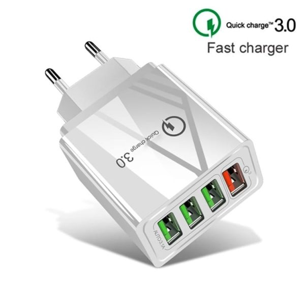 2v1 komplet za polnjenje - adapter za polnjenje 30W + USB-C kabel 3A - Bel - slika 1