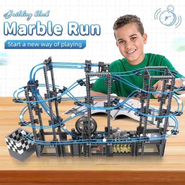Mould King 26002 Marble run kocke za sestavljanje, Motorizirani deli, 2438-delni - slika 2