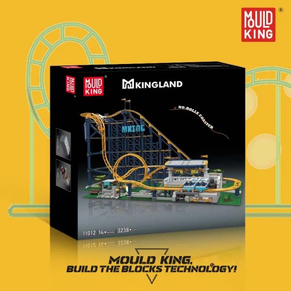 Moukd King 11012 roller coaster kocke za sestavljanje, Motorizirani deli, 3024-delni - slika 6