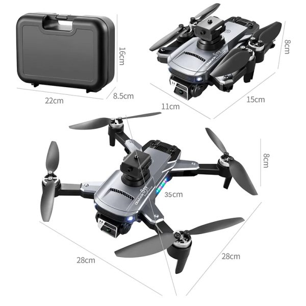 Dron S99 Max V2 s kamerami in sistemom za prepoznavo ovir, Brezkrtačni motorji, LED efekti - slika 4