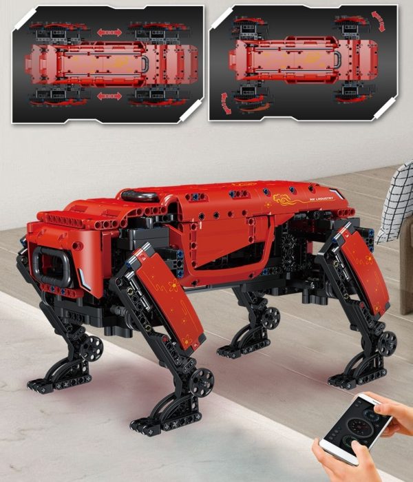 936-delni komplet kock za sestavljanje MK dynamics robot - Rdeč - slika 9