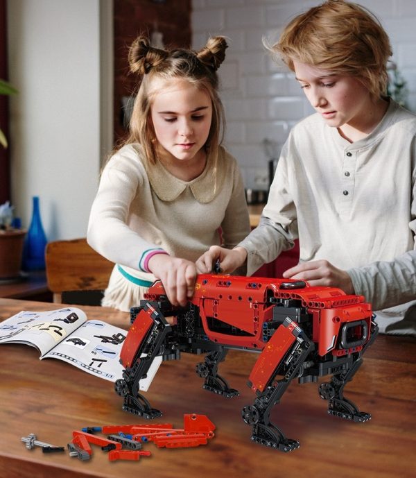 936-delni komplet kock za sestavljanje MK dynamics robot - Rdeč - slika 5