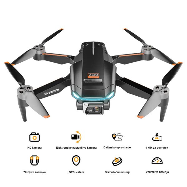 AE10 Mini dron z dvema kamerama in GPS pozicioniranjem - slika 1