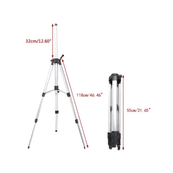 Aluminijasti Tripod - stojalo za Laserski Nivelir - 150cm + torba za shranjevanje - slika 7