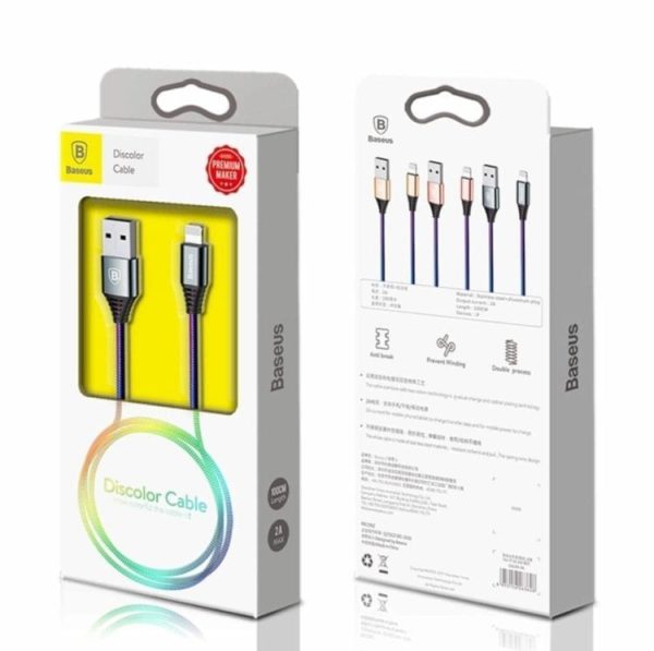 Baseus premium spring lightning kabel 100cm - modri - slika 6
