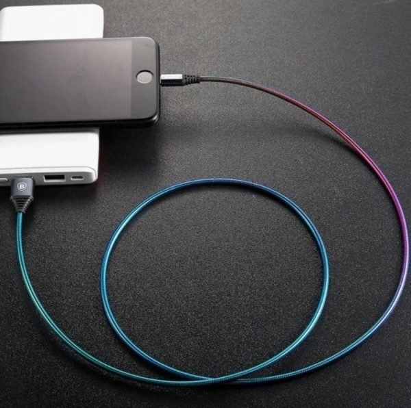 Baseus premium spring lightning kabel 100cm - modri - slika 4