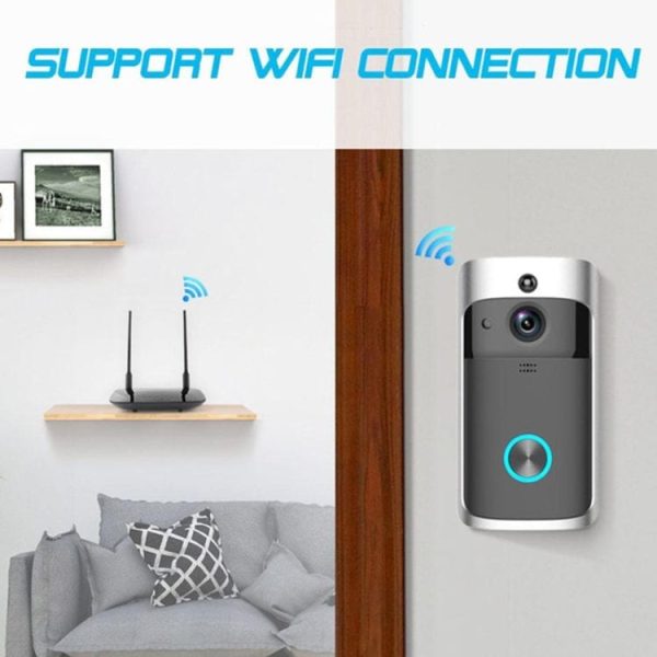 Brezžični pametni WIFI zvonec s kamero V8 IP65 - slika 11