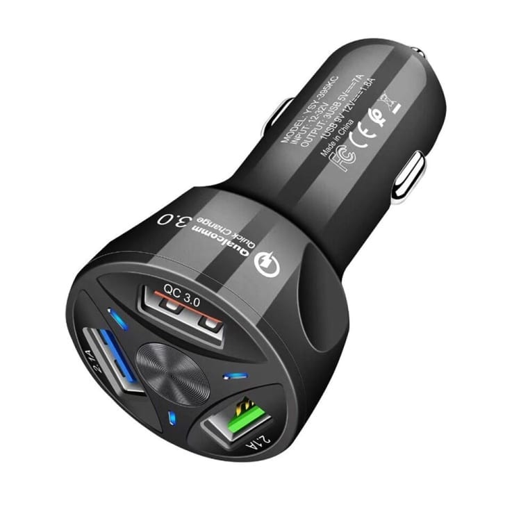 CarBoost avtopolnilec s QC3.0 QuickCharge tehnologijo - Črn