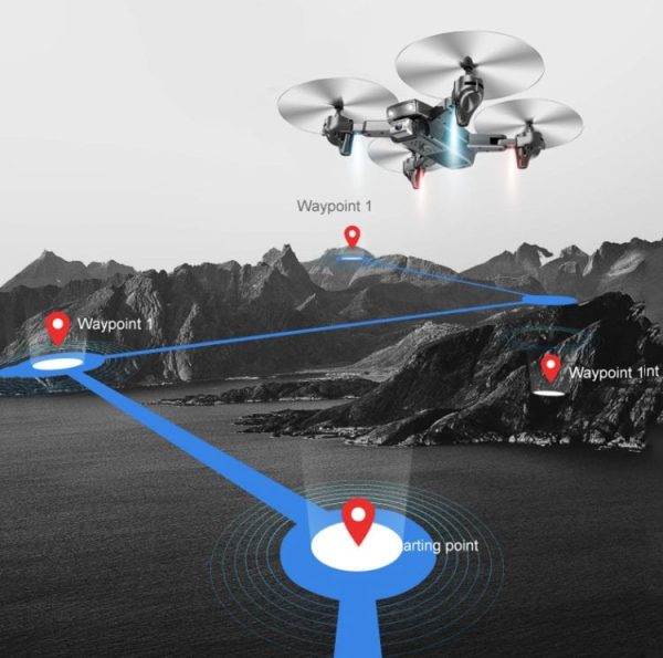 D98 zložljiv dron z dvojno kamero, Črn - slika 8