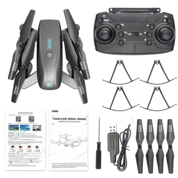 D98 zložljiv dron z dvojno kamero, Črn - slika 11