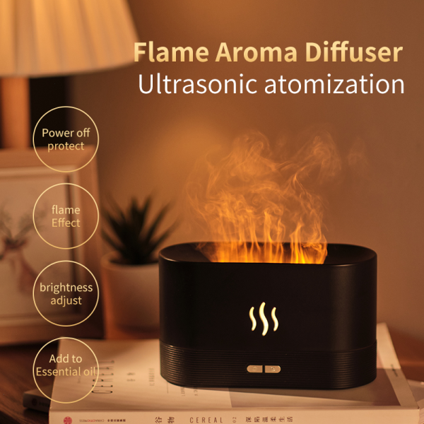 Difuzor in osvežilec oFlame z učinkom kamina - Mistic Black - slika 4