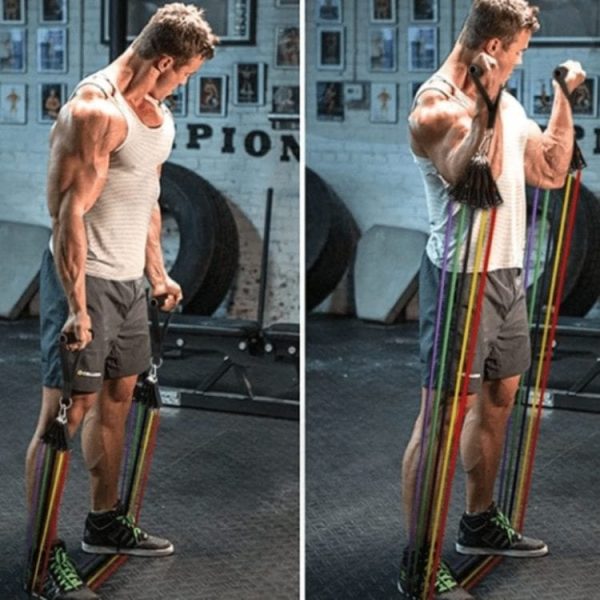 Elastike za vadbo FitStar - 11 delni set - slika 1