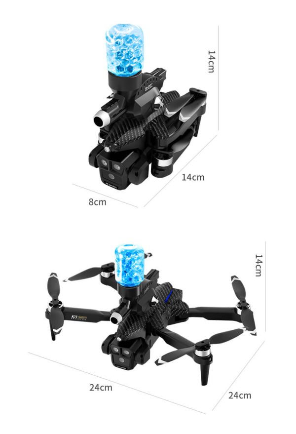 GhostShooter V2 zložljivi dron s kamerami in sistemom za streljanje, Črn - slika 11