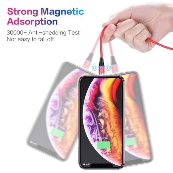 Magnetni kabel Floveme 3A FastCharge s priloženimi nastavki - črn - slika 9