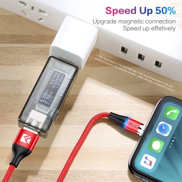Magnetni kabel Floveme 3A FastCharge s priloženimi nastavki - črn - slika 11