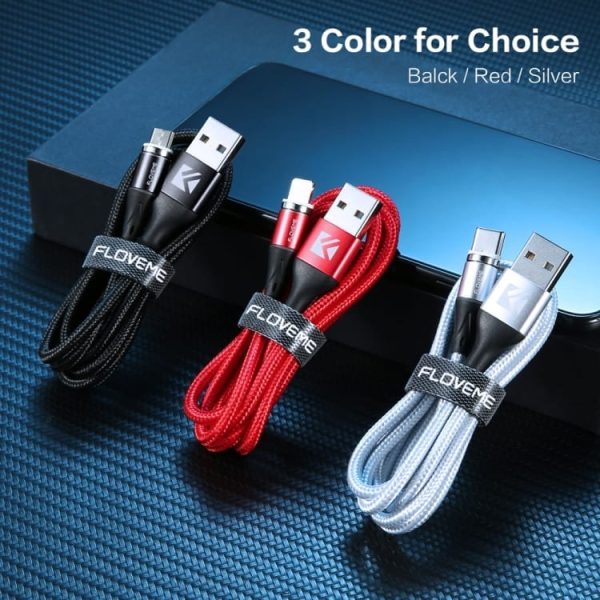 Magnetni kabel Floveme 3A FastCharge s priloženimi nastavki - črn - slika 10