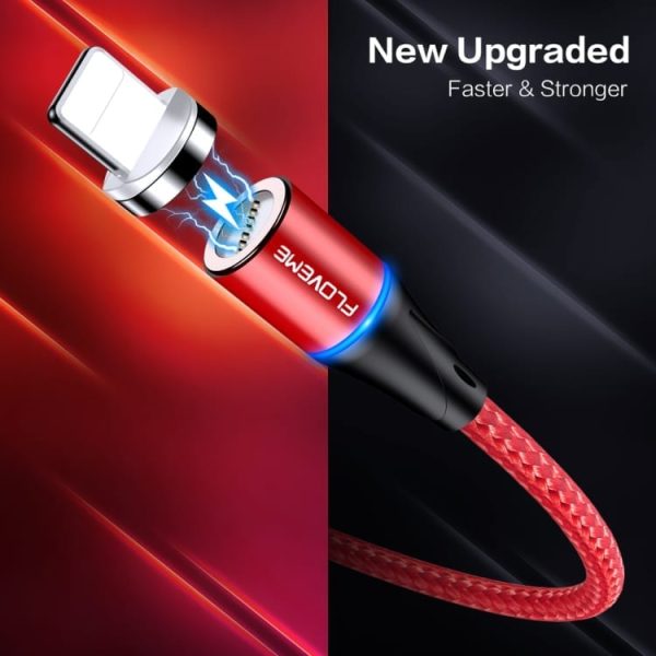 Magnetni kabel Floveme 3A FastCharge s priloženimi nastavki - črn - slika 2