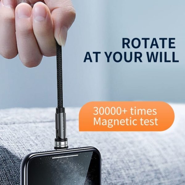 Magnetni kabel Kuulaa FastCharge s priloženimi nastavki - Črn - slika 7