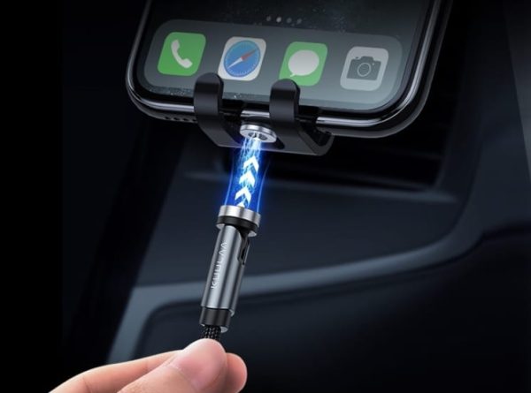 Magnetni kabel Kuulaa FastCharge s priloženimi nastavki - Črn - slika 2