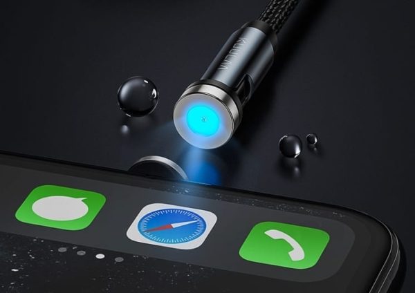 Magnetni kabel Kuulaa FastCharge s priloženimi nastavki - Črn - slika 3