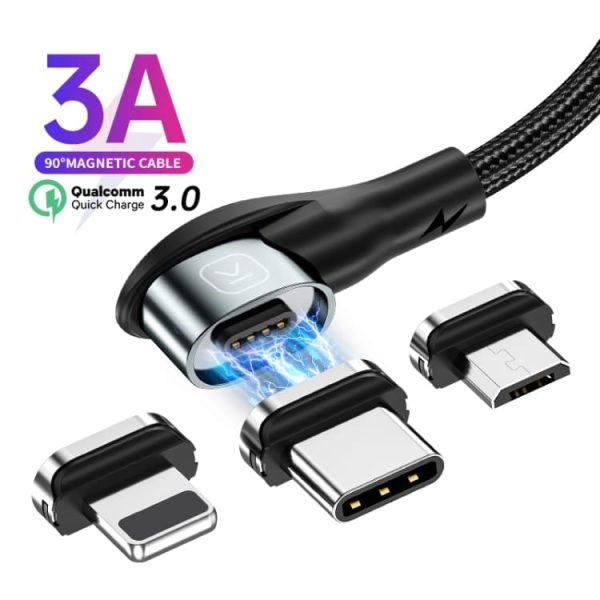 Magnetni kabel Kuulaa MegaBoost s priloženimi nastavki - rdeč - slika 1