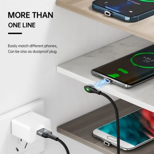 Magnetni kabel Kuulaa MegaBoost s priloženimi nastavki - rdeč - slika 6