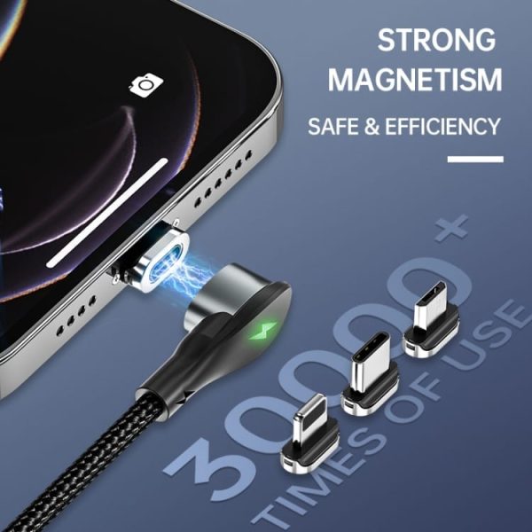 Magnetni kabel Kuulaa MegaBoost s priloženimi nastavki - rdeč - slika 3