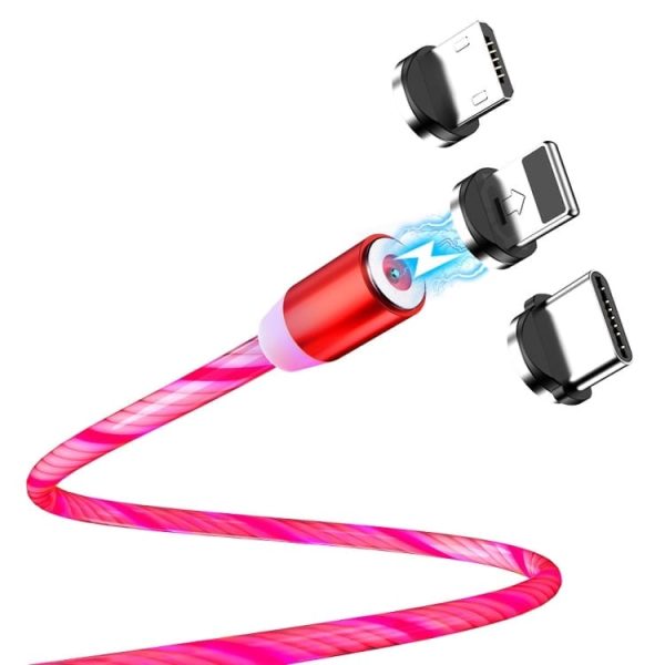 Magnetni kabel NeonBoost s priloženimi nastavki - rdeč