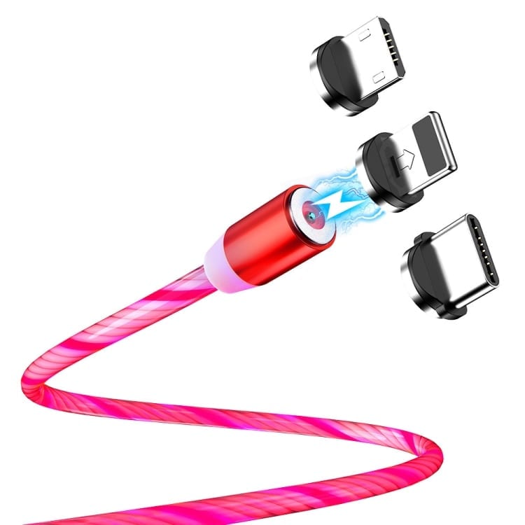 Magnetni kabel NeonBoost s priloženimi nastavki - rdeč