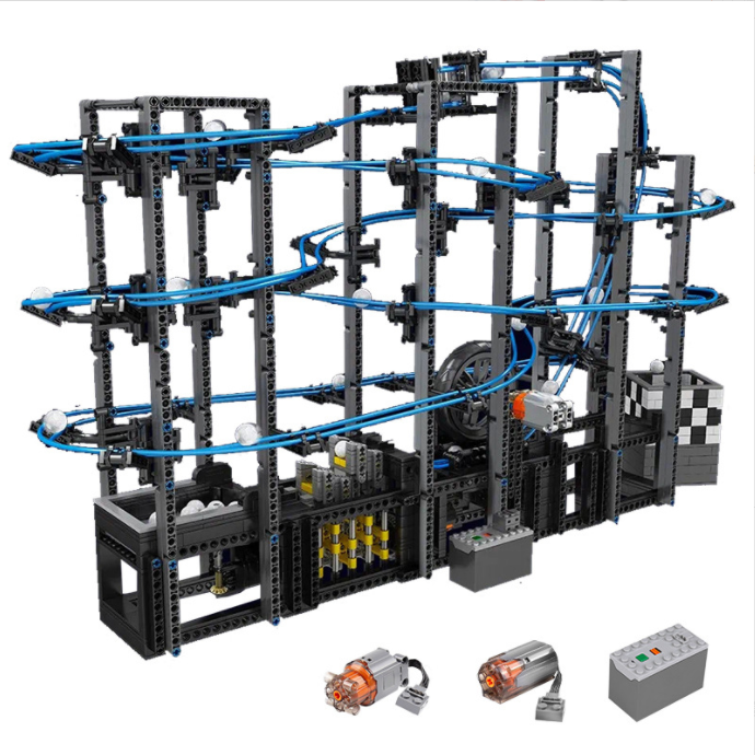 Mould King 26002 Marble run kocke za sestavljanje, Motorizirani deli, 2438-delni