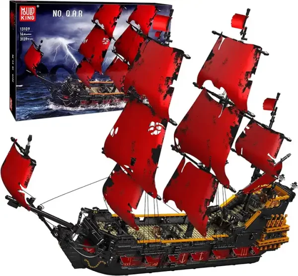 Mould King 13109 Queen Anne's Revenge kocke za sestavljanje, Velik model, 3139-delni