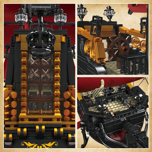 Mould King 13109 Queen Anne's Revenge kocke za sestavljanje, Velik model, 3139-delni - slika 6