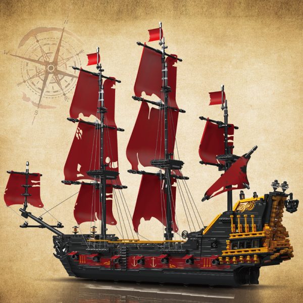 Mould King 13109 Queen Anne's Revenge kocke za sestavljanje, Velik model, 3139-delni - slika 7