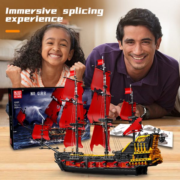 Mould King 13109 Queen Anne's Revenge kocke za sestavljanje, Velik model, 3139-delni - slika 4
