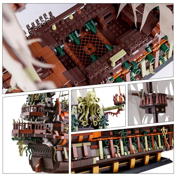Mould King 13138 Leteči Holandec kocke za sestavljanje, Velik model, 3653-delni - slika 6