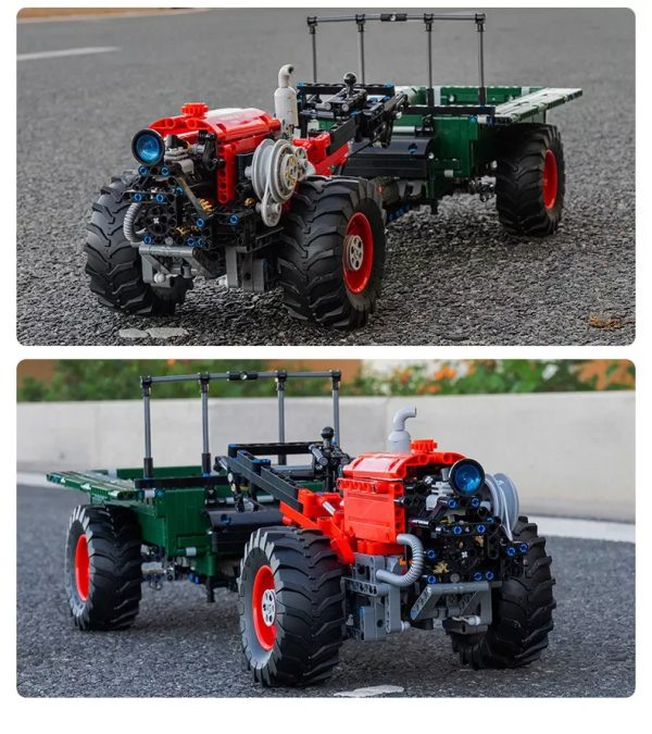 Mould King 17005 Traktor, kocke za sestavljanje, velik model, motoriziran pogon, 1312-delni - slika 2