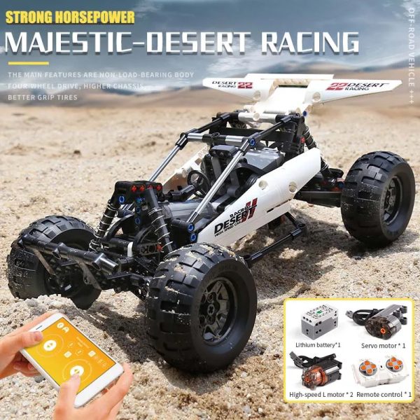 Mould King 18001 Puščavski buggy, kocke za sestavljanje, motoriziran pogon, 394-delni - slika 3