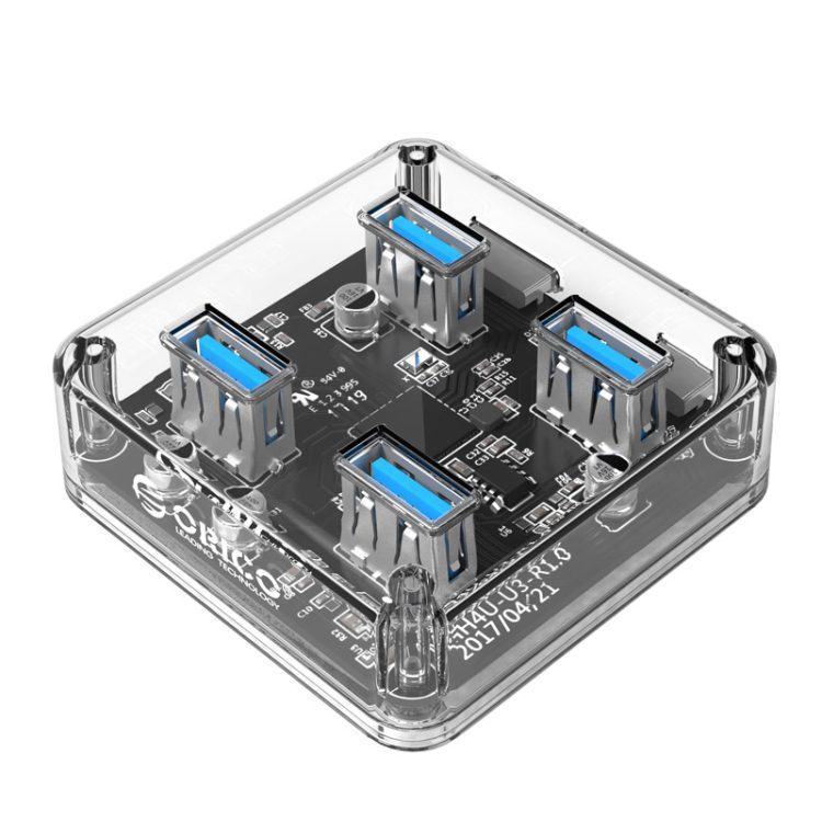 Orico 4x USB hub prozorni + kabel 100cm