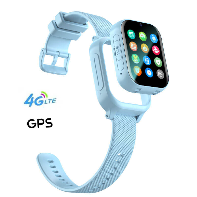 Otroška pametna ura K26 Pro EU LTE-4G, GPS, WIFI, SOS, Kamera, IP67, Aplikacija, Modra