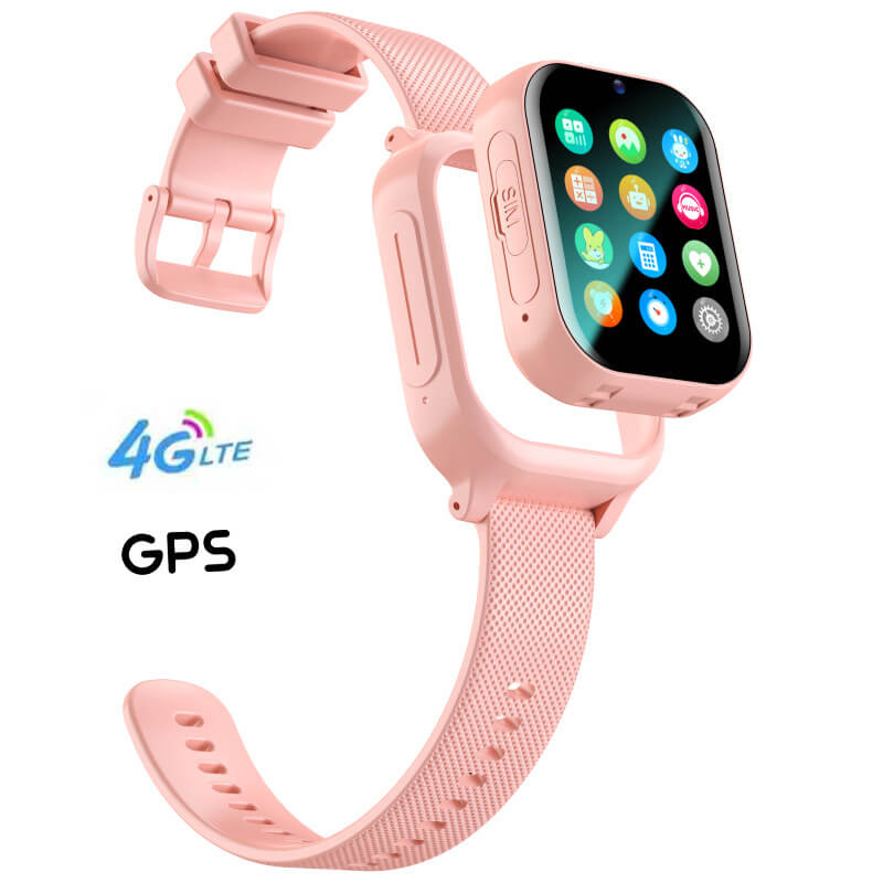 Otroška pametna ura K26 Pro EU LTE-4G, GPS, WIFI, SOS, Kamera, IP67, Aplikacija, Roza