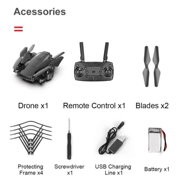 P99 Pro zložljiv dron s kamero 4K, Moder - slika 8